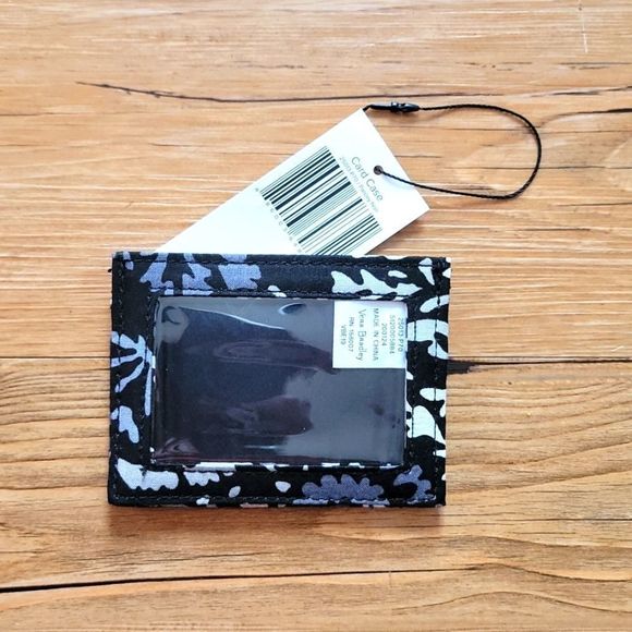 Vera Bradley Card Case Paisley Noir NWT - Picture 1 of 3